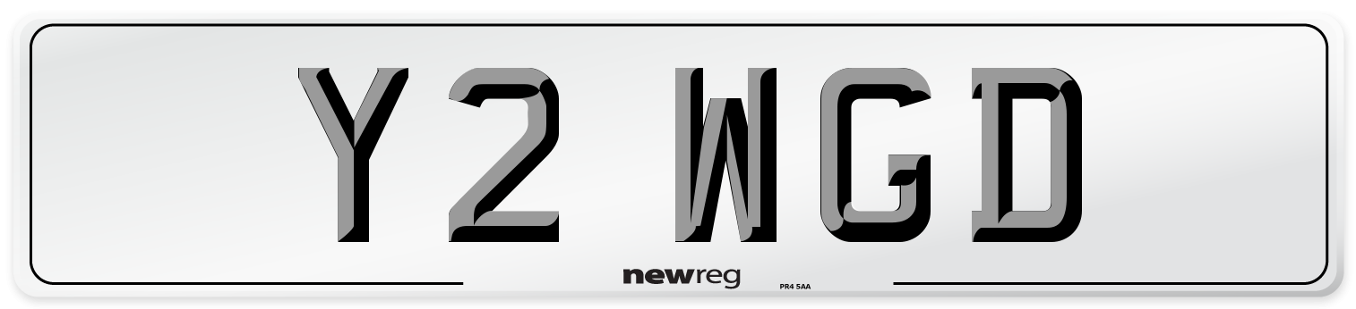 Y2 WGD Number Plate from New Reg